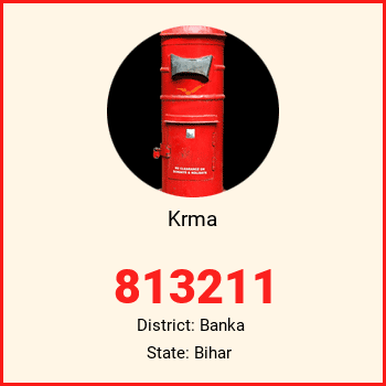 Krma pin code, district Banka in Bihar