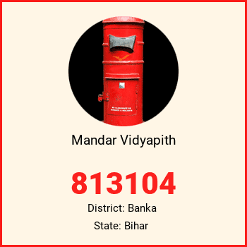 Mandar Vidyapith pin code, district Banka in Bihar