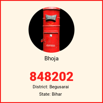 Bhoja pin code, district Begusarai in Bihar