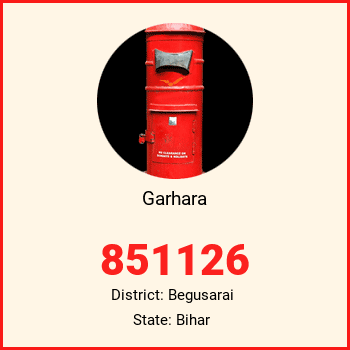 Garhara pin code, district Begusarai in Bihar