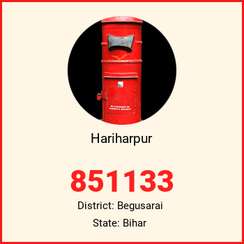 Hariharpur pin code, district Begusarai in Bihar
