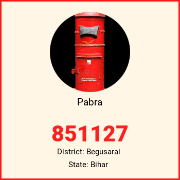 Pabra pin code, district Begusarai in Bihar