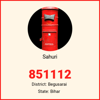 Sahuri pin code, district Begusarai in Bihar