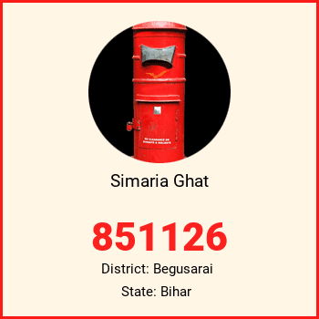 Simaria Ghat pin code, district Begusarai in Bihar