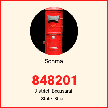 Sonma pin code, district Begusarai in Bihar