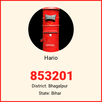 Hario pin code, district Bhagalpur in Bihar