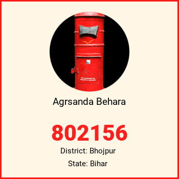 Agrsanda Behara pin code, district Bhojpur in Bihar