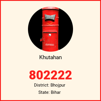 Khutahan pin code, district Bhojpur in Bihar