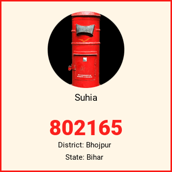 Suhia pin code, district Bhojpur in Bihar