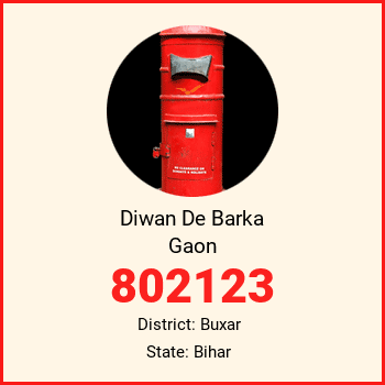 Diwan De Barka Gaon pin code, district Buxar in Bihar