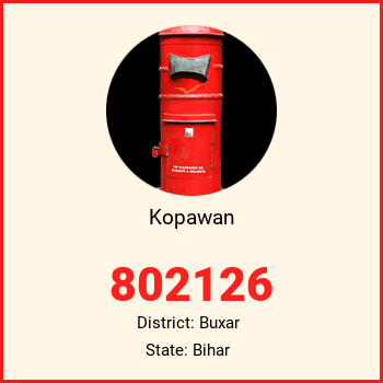 Kopawan pin code, district Buxar in Bihar