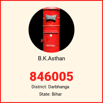 B.K.Asthan pin code, district Darbhanga in Bihar