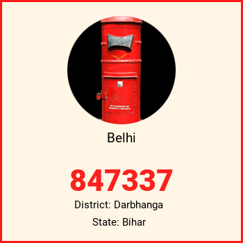 Belhi pin code, district Darbhanga in Bihar