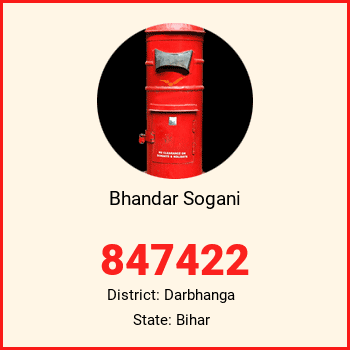 Bhandar Sogani pin code, district Darbhanga in Bihar