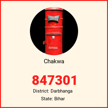Chakwa pin code, district Darbhanga in Bihar