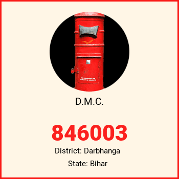 D.M.C. pin code, district Darbhanga in Bihar