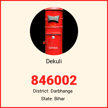 Dekuli pin code, district Darbhanga in Bihar