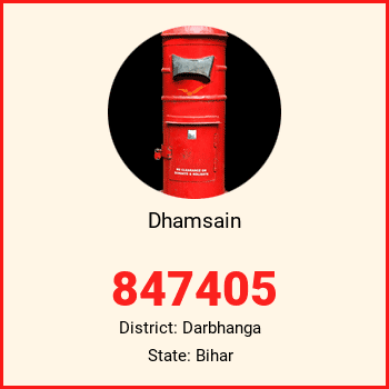 Dhamsain pin code, district Darbhanga in Bihar