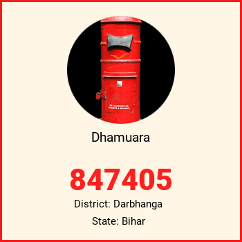 Dhamuara pin code, district Darbhanga in Bihar