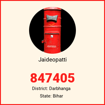 Jaideopatti pin code, district Darbhanga in Bihar