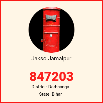 Jakso Jamalpur pin code, district Darbhanga in Bihar