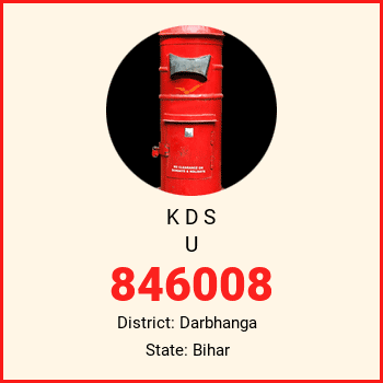 K D S U pin code, district Darbhanga in Bihar