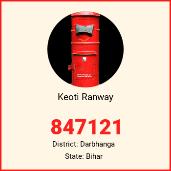 Keoti Ranway pin code, district Darbhanga in Bihar