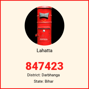 Lahatta pin code, district Darbhanga in Bihar