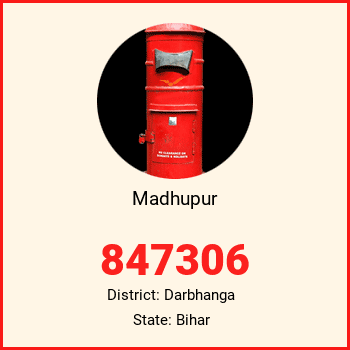 Madhupur pin code, district Darbhanga in Bihar