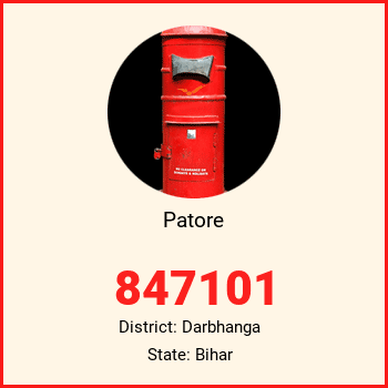 Patore pin code, district Darbhanga in Bihar