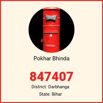 Pokhar Bhinda pin code, district Darbhanga in Bihar