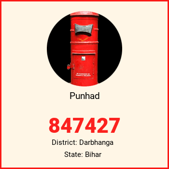 Punhad pin code, district Darbhanga in Bihar