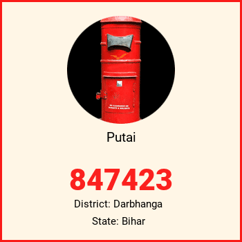 Putai pin code, district Darbhanga in Bihar