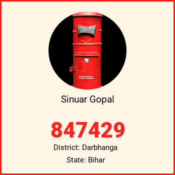 Sinuar Gopal pin code, district Darbhanga in Bihar