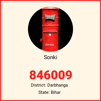 Sonki pin code, district Darbhanga in Bihar