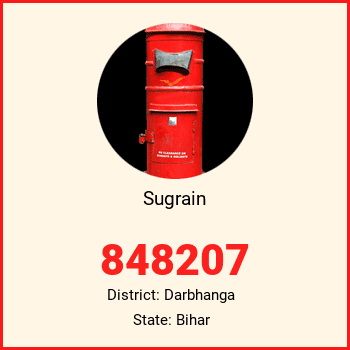 Sugrain pin code, district Darbhanga in Bihar