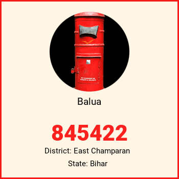 Balua pin code, district East Champaran in Bihar