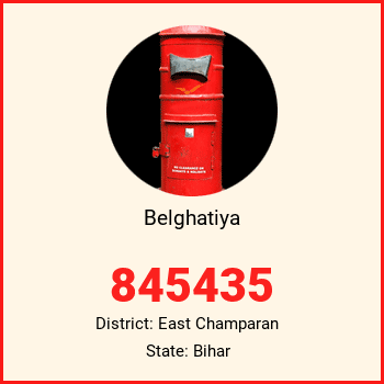 Belghatiya pin code, district East Champaran in Bihar