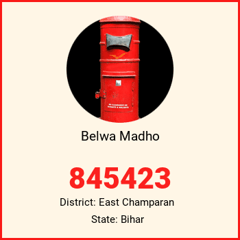 Belwa Madho pin code, district East Champaran in Bihar