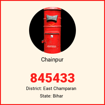 Chainpur pin code, district East Champaran in Bihar