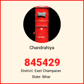 Chandrahiya pin code, district East Champaran in Bihar