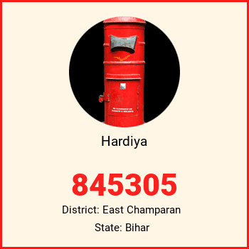 Hardiya pin code, district East Champaran in Bihar