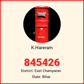 K.Hareram pin code, district East Champaran in Bihar