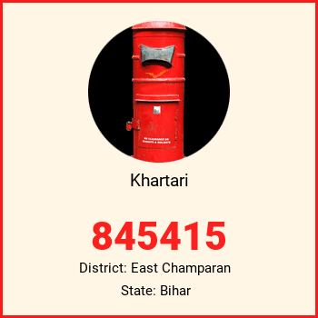 Khartari pin code, district East Champaran in Bihar