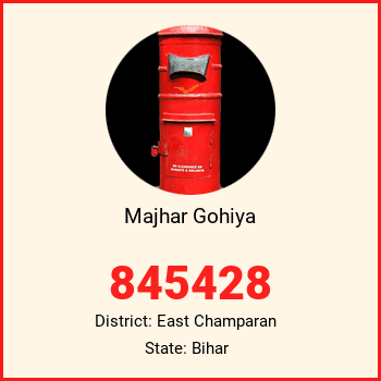 Majhar Gohiya pin code, district East Champaran in Bihar