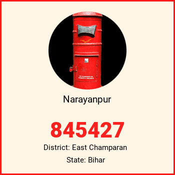 Narayanpur pin code, district East Champaran in Bihar