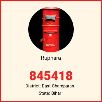 Ruphara pin code, district East Champaran in Bihar
