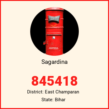 Sagardina pin code, district East Champaran in Bihar