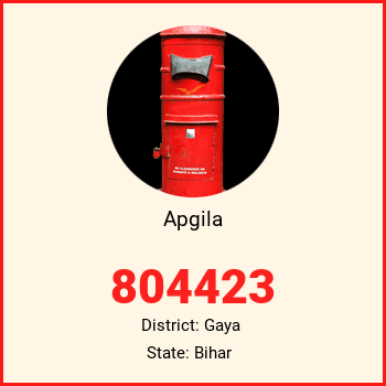 Apgila pin code, district Gaya in Bihar