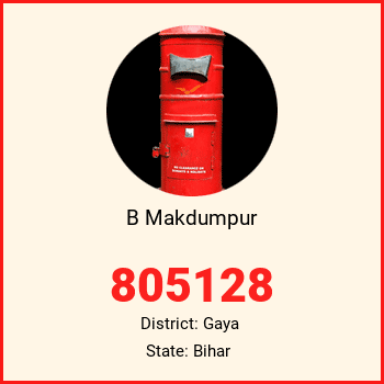 B Makdumpur pin code, district Gaya in Bihar